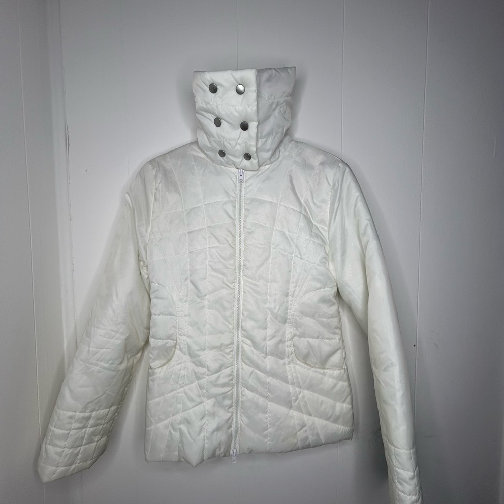 Women's White Quilted Jacket